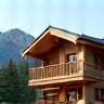 Vue d’un chalet bois contemporain